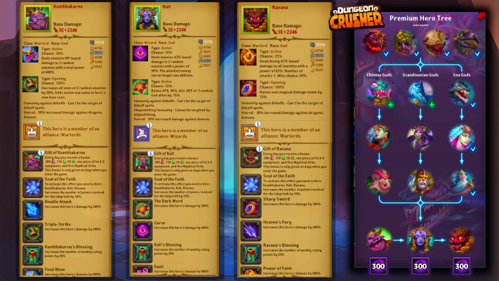 NEW GODS ADDED TO THE CRUSHERS – Dungeon Crusher wiki